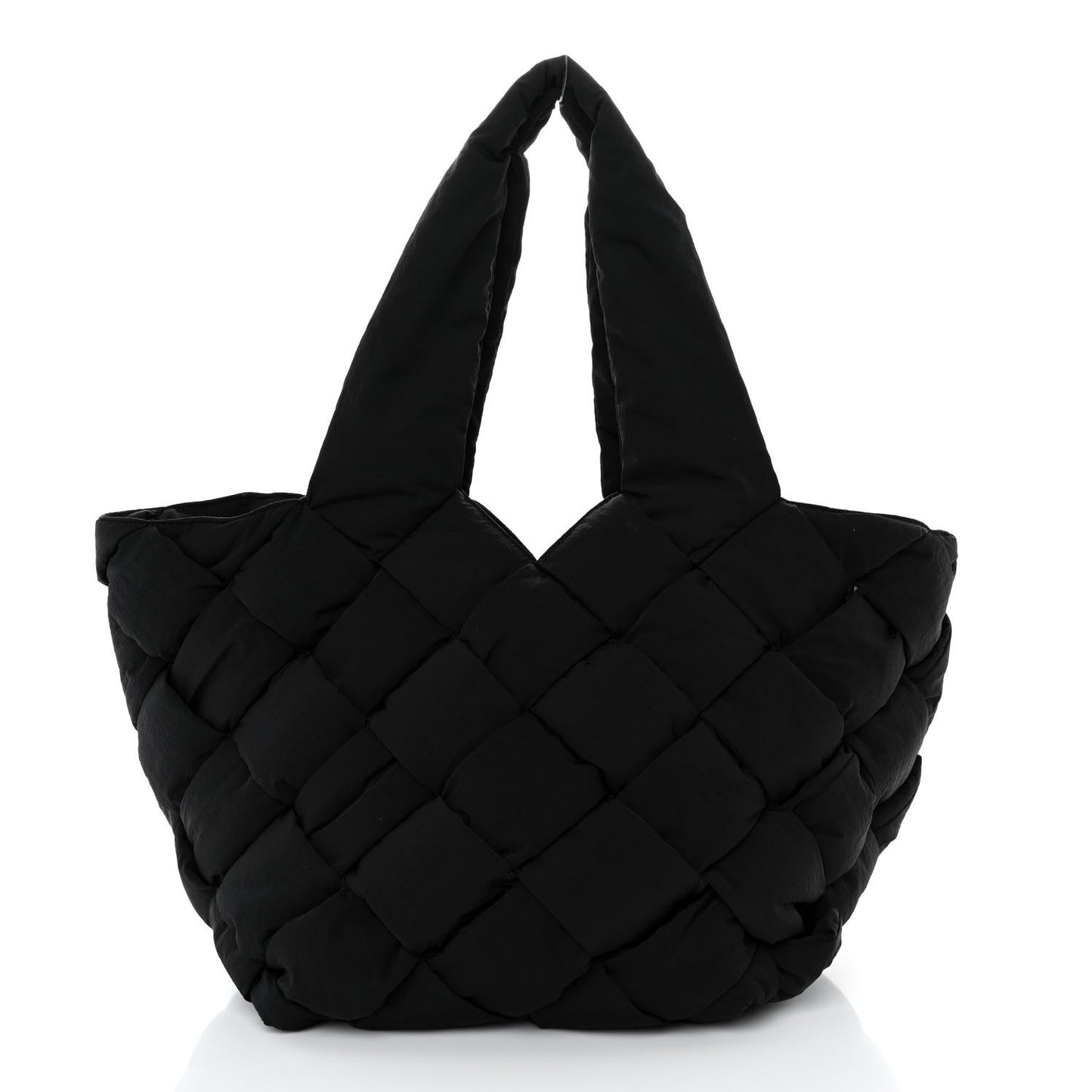 Nylon Intrecciato Padded Cassette Tote Thunder