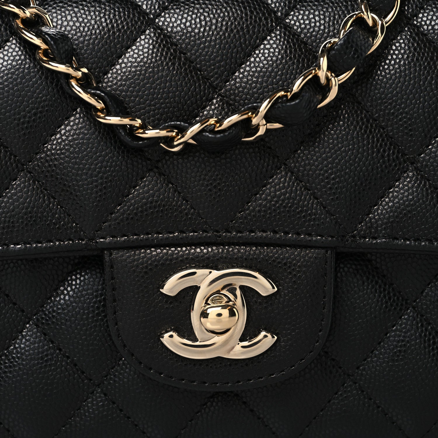 Chanel Caviar Quilted Mini Rectangular Flap Black 9 of 11