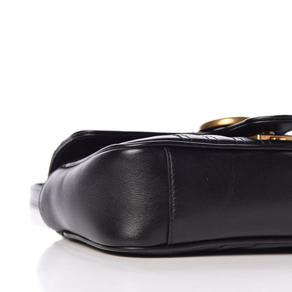 Gucci Calfskin Matelasse Mini GG Marmont Shoulder Bag Black 9 of 13