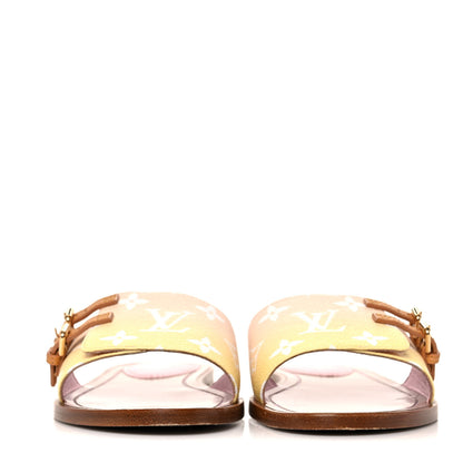 Louis Vuitton Monogram By The Pool Lock It Flat Mule 38.5 Pink 2 of 10