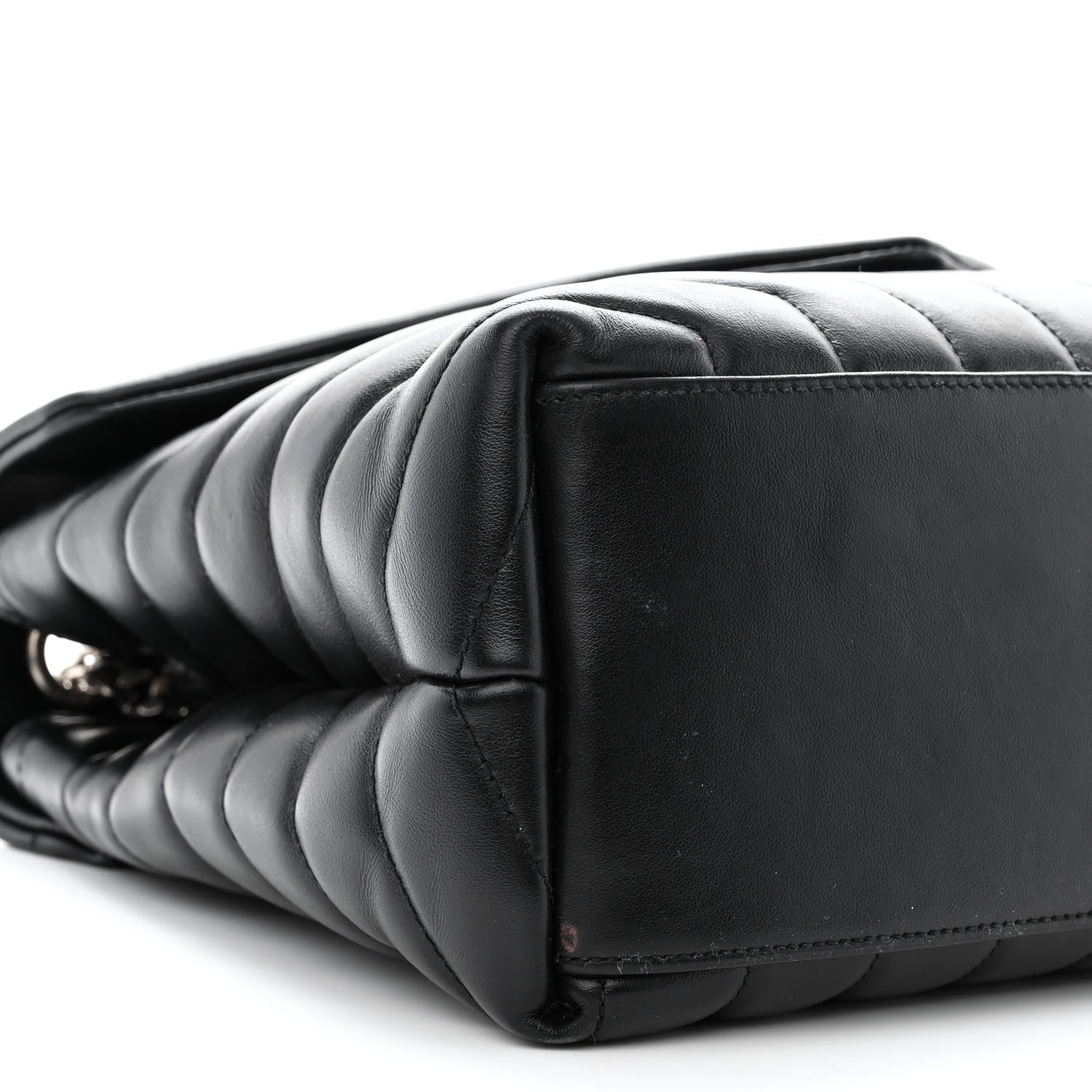 Saint Laurent Calfskin Y Quilted Monogram Medium Loulou Chain Satchel Black 10 of 12