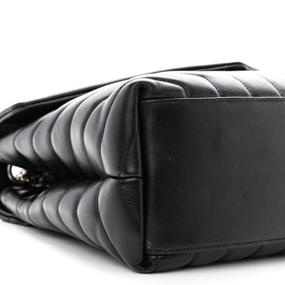 Saint Laurent Calfskin Y Quilted Monogram Medium Loulou Chain Satchel Black 10 of 12