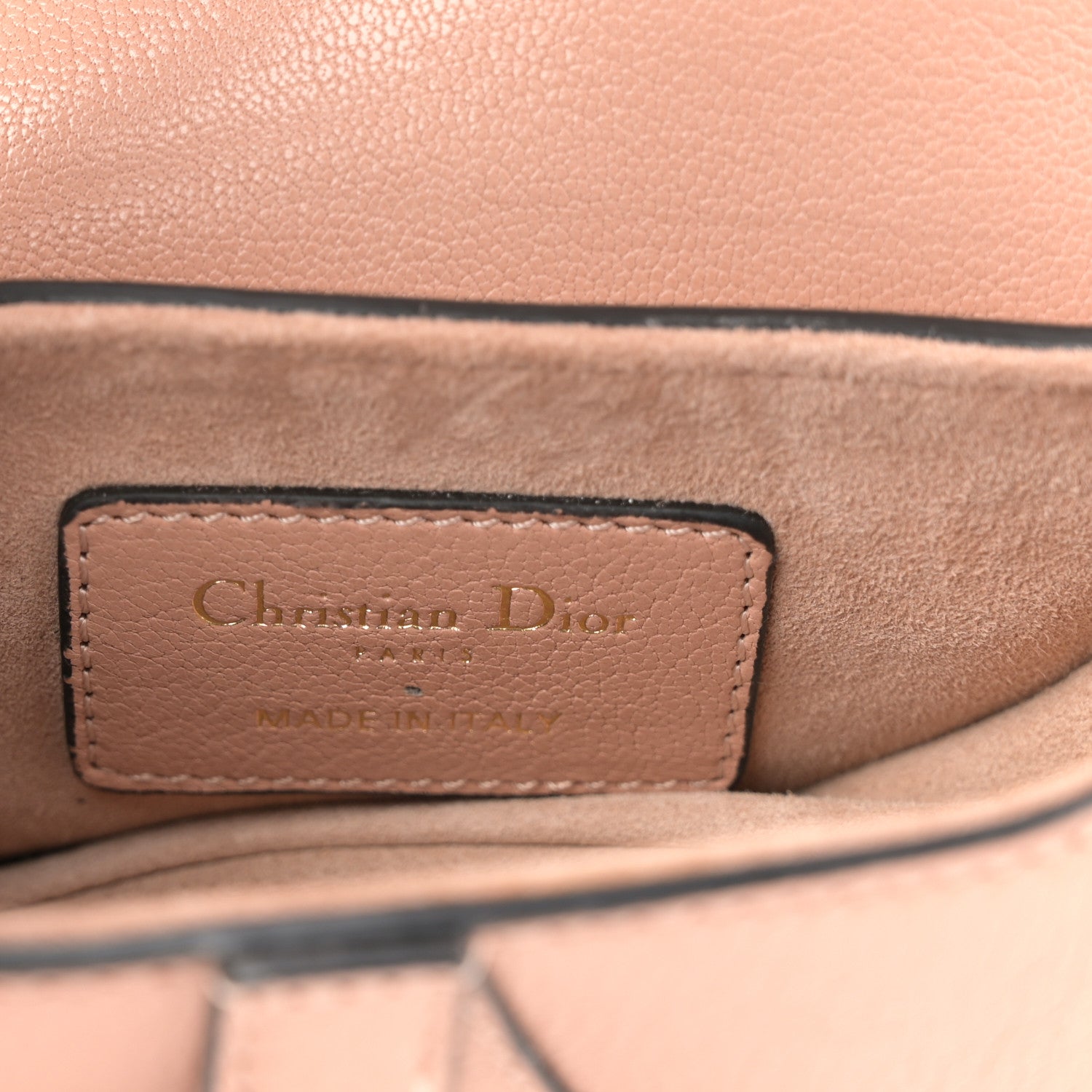 Christian Dior Goatskin Micro Saddle Bag Rose Des Vent 6 of 10