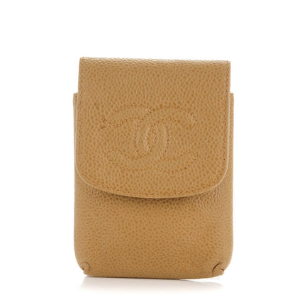 Chanel Caviar CC Cigarette Case Beige 1 of 8