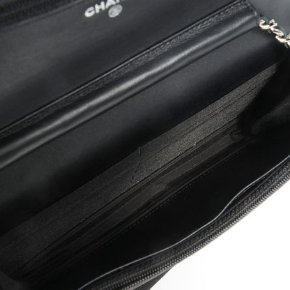 Chanel Caviar Sevruga Wallet On Chain WOC Black 6 of 9