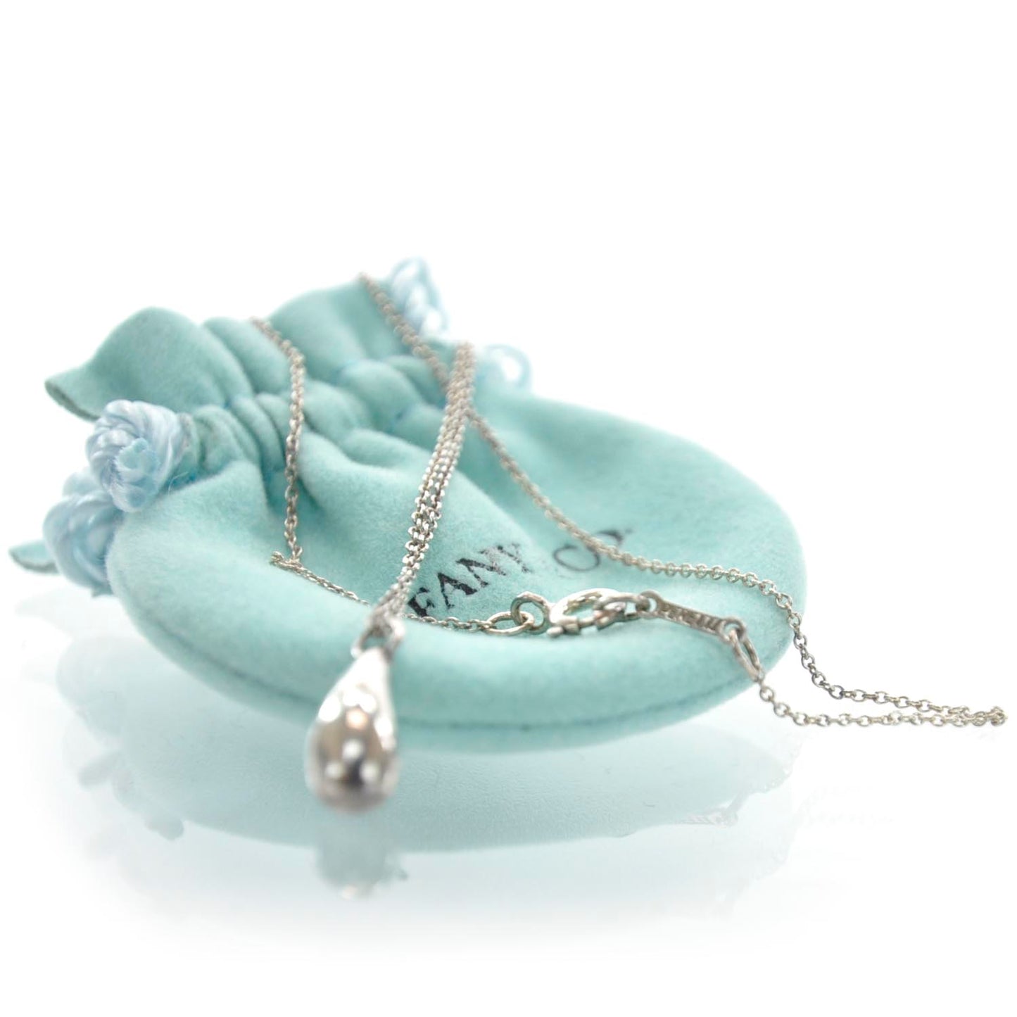 Sterling Silver Elsa Peretti Teardrop Pendant Necklace