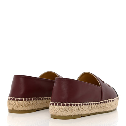 Chanel Lambskin CC Espadrilles 37 Burgundy Black 4 of 9
