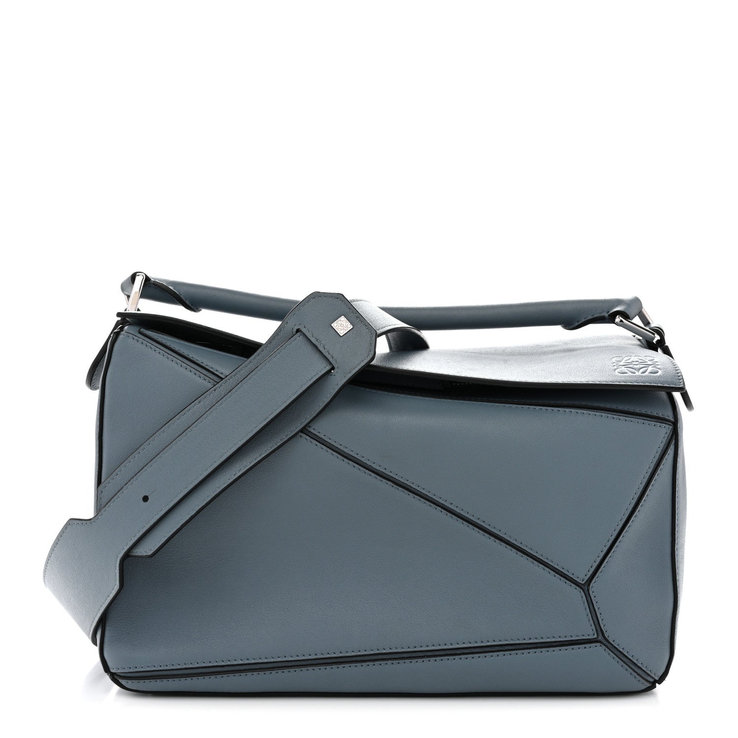 Loewe Calfskin Medium Puzzle Bag Stone Blue 1 of 11