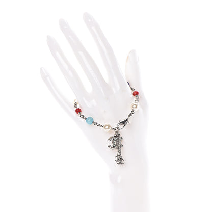 Chanel Pearl Beaded CC Charm Bracelet Multicolor 2 of 5