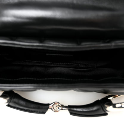 Gucci Nappa Vertical Matelasse Small Maxi Horsebit Chain Shoulder Bag Black 5 of 12