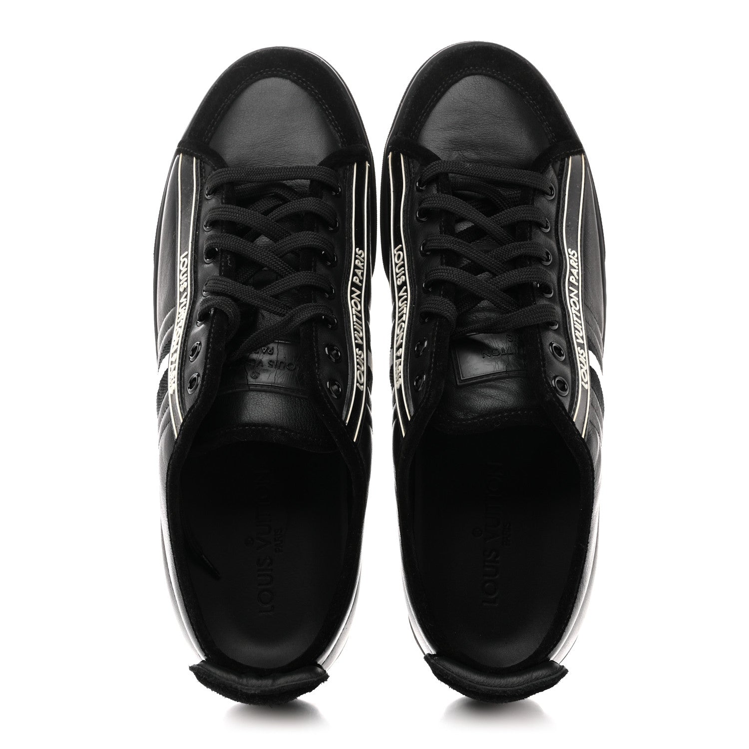 Louis Vuitton Calfskin Mens Cosmos Sneakers 8 Black 2 of 12
