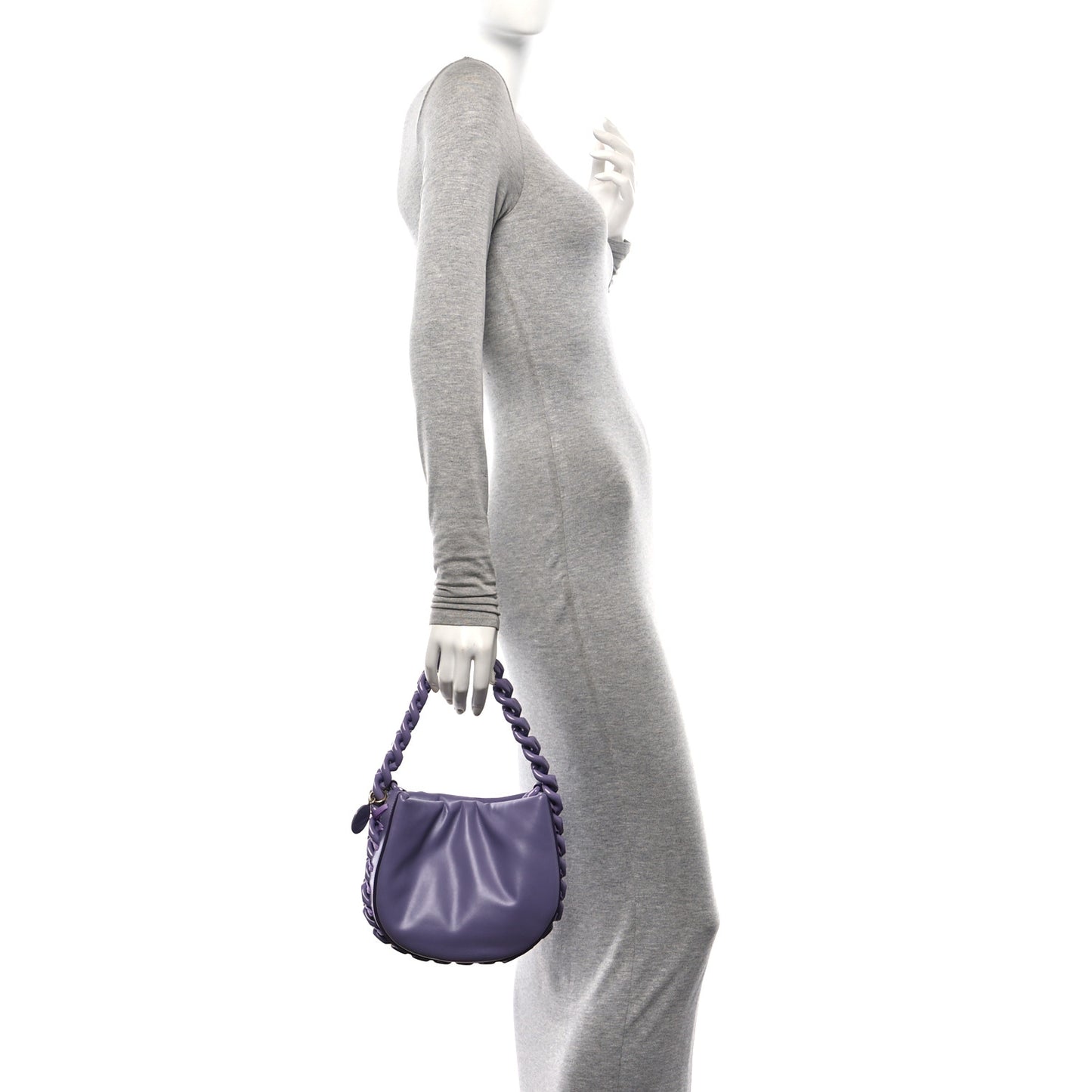Eco Alter Nappa Small Frayme Puffer Shoulder Bag Grape