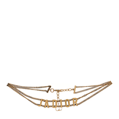 Christian Dior Metal J'Adior Choker Necklace Aged Gold 1 of 4