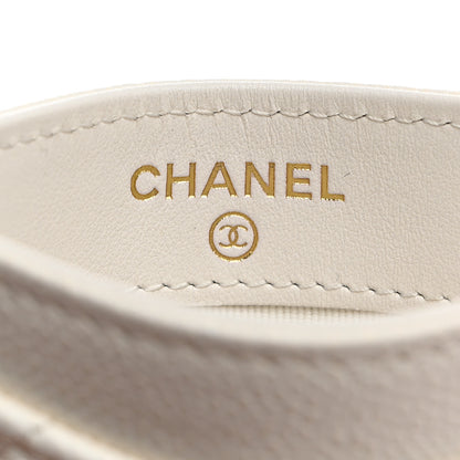 Chanel Caviar Quilted Card Holder White 6 of 9