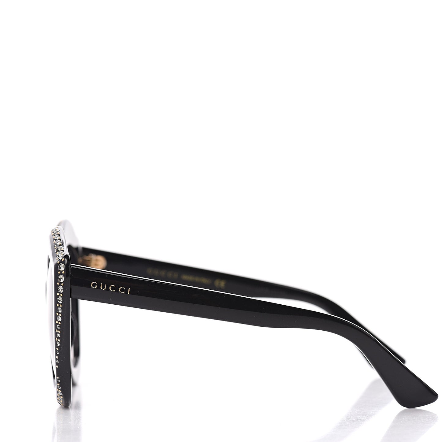 Crystal Cat Eye GG0118S Sunglasses Black
