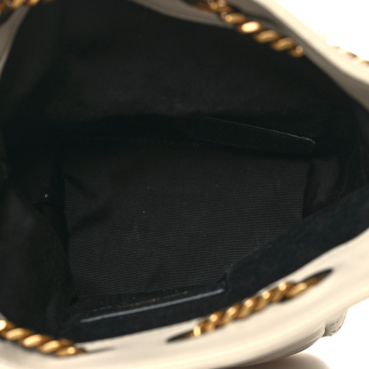 Lambskin Matelasse Monogram Joe Nano Bucket Bag Blanc Vintage