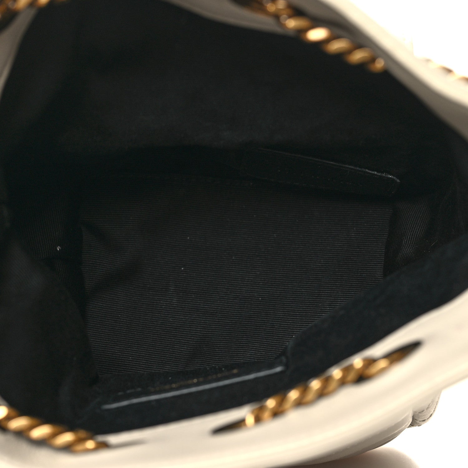 Saint Laurent Lambskin Matelasse Monogram Joe Nano Bucket Bag Blanc Vintage 5 of 13