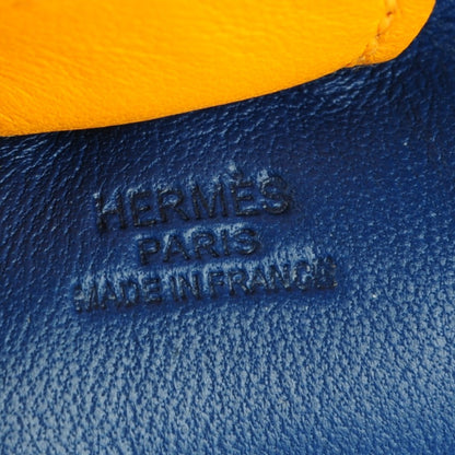 Hermes Milo Lambskin Grigri Rodeo Horse Bag Charm PM Bleu de Malte Cornaline Jaune D'Or 3 of 4