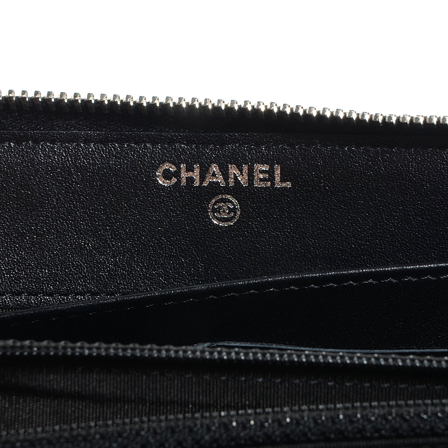 Chanel Patent Quilted Brilliant Zip Around Wallet Black 7 of 9