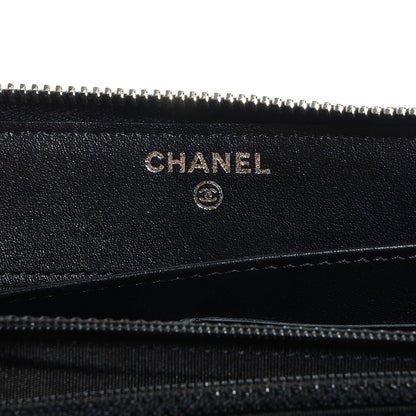 Chanel Patent Quilted Brilliant Zip Around Wallet Black 7 of 9
