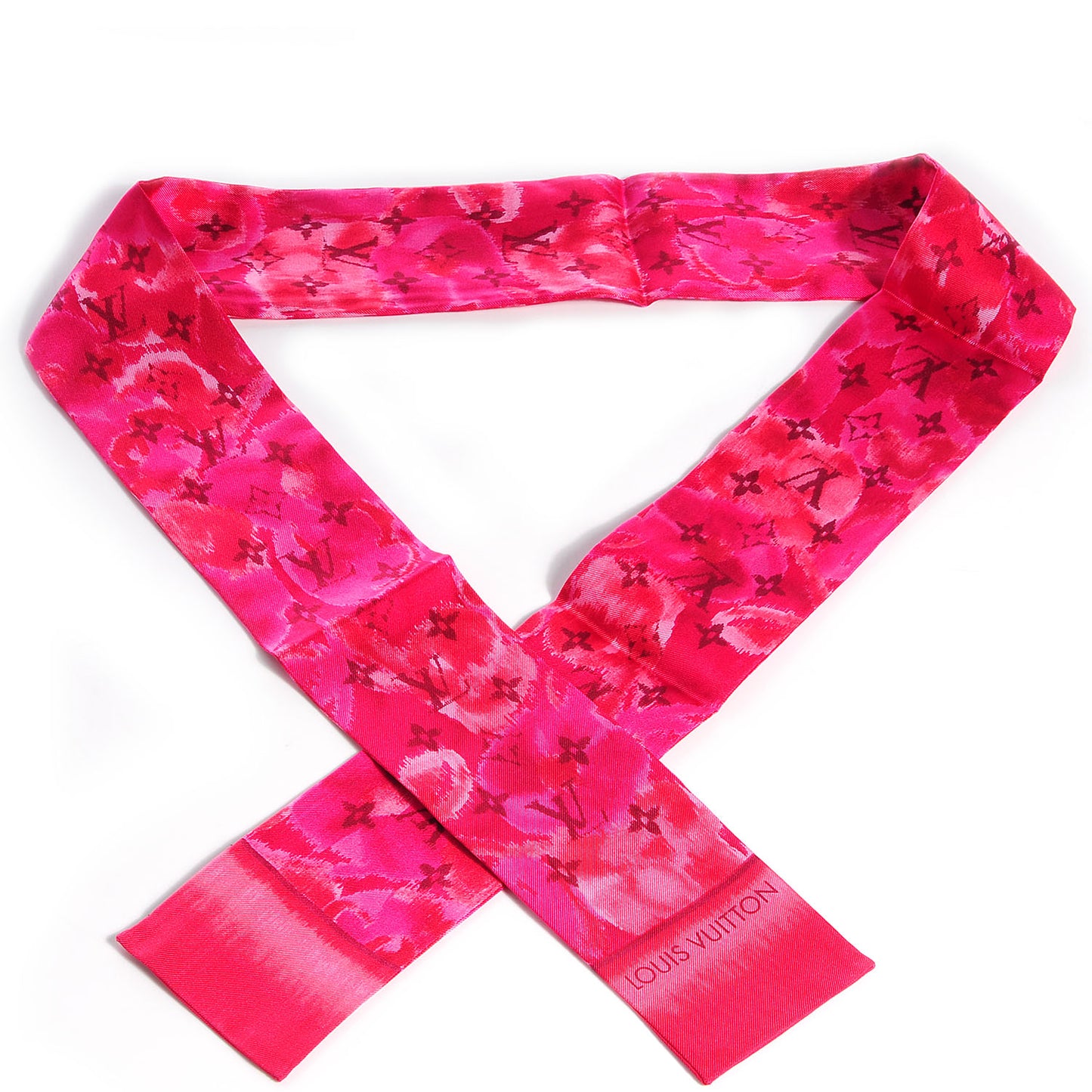 Silk Monogram Ikat Summer Bandeau Rose Indien