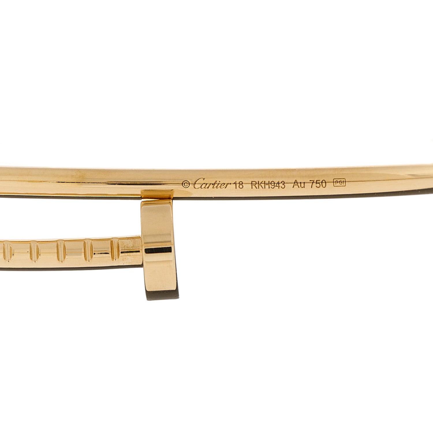 Cartier 18K Yellow Gold Small Juste Un Clou Bracelet 18 3 of 4