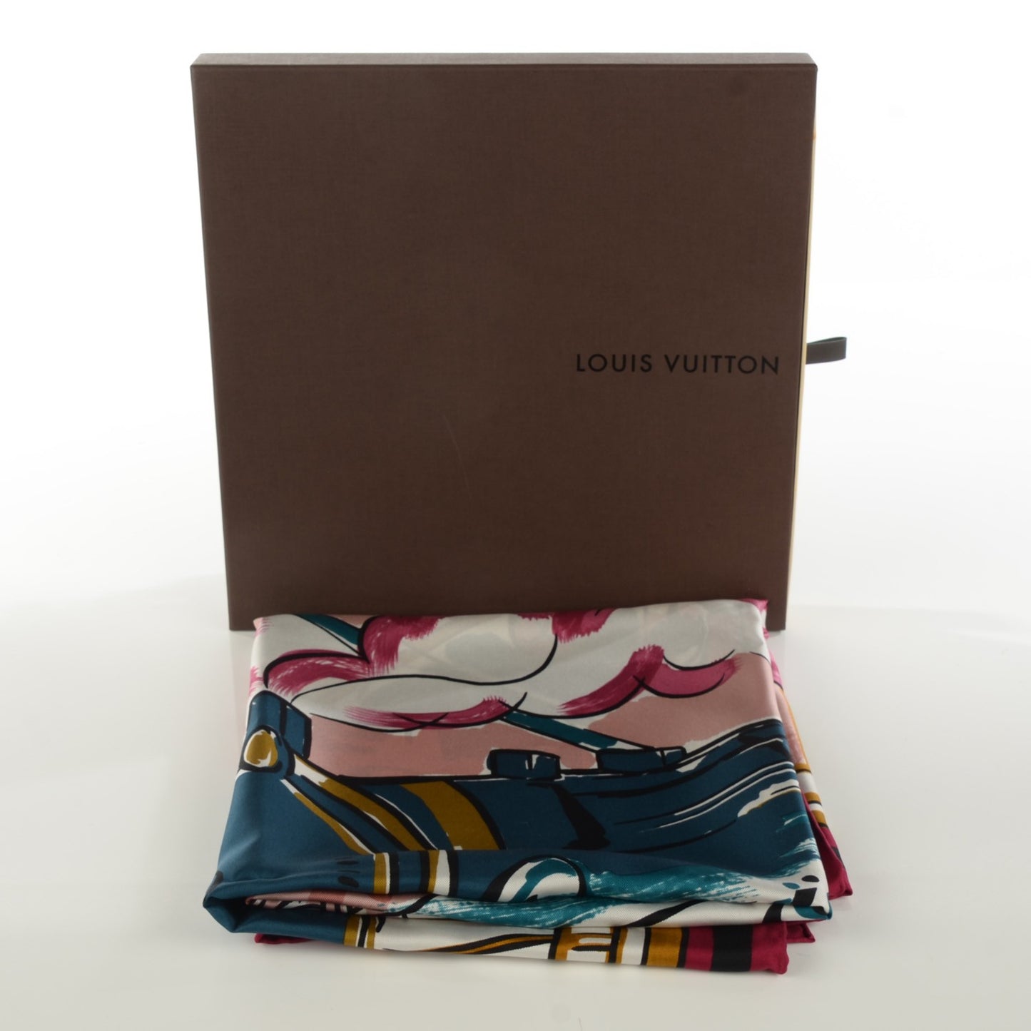 Silk Groom Square Scarf Cherry