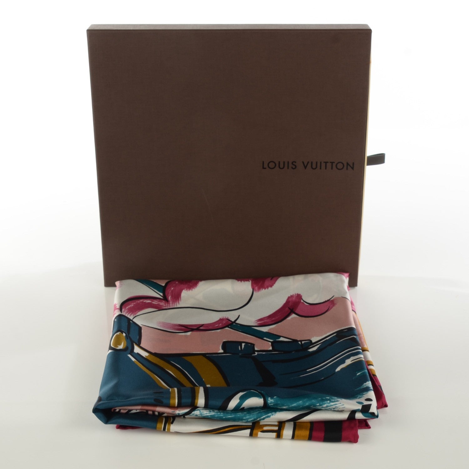 Louis Vuitton Silk Groom Square Scarf Cherry 3 of 6