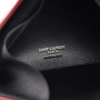 Saint Laurent Patent Pyramid Clutch Rouge 8 of 9