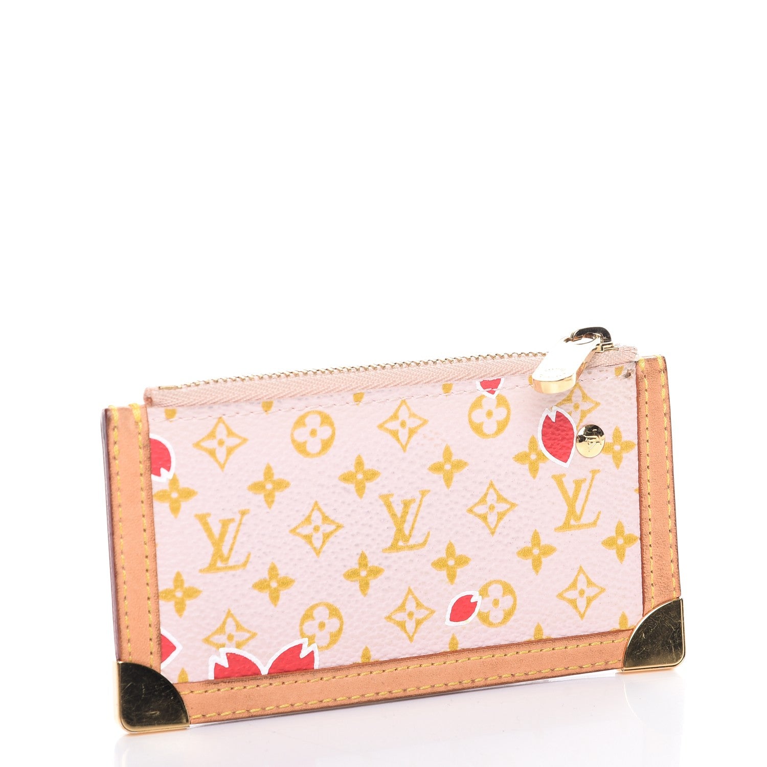 Louis Vuitton Monogram Cherry Blossom Key Pouch Red 3 of 7