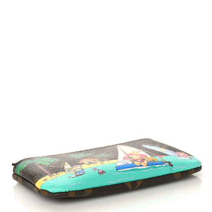 Louis Vuitton Monogram 2023 Christmas Animation Sailing Key Pouch Dragon Fruit Pink 4 of 9