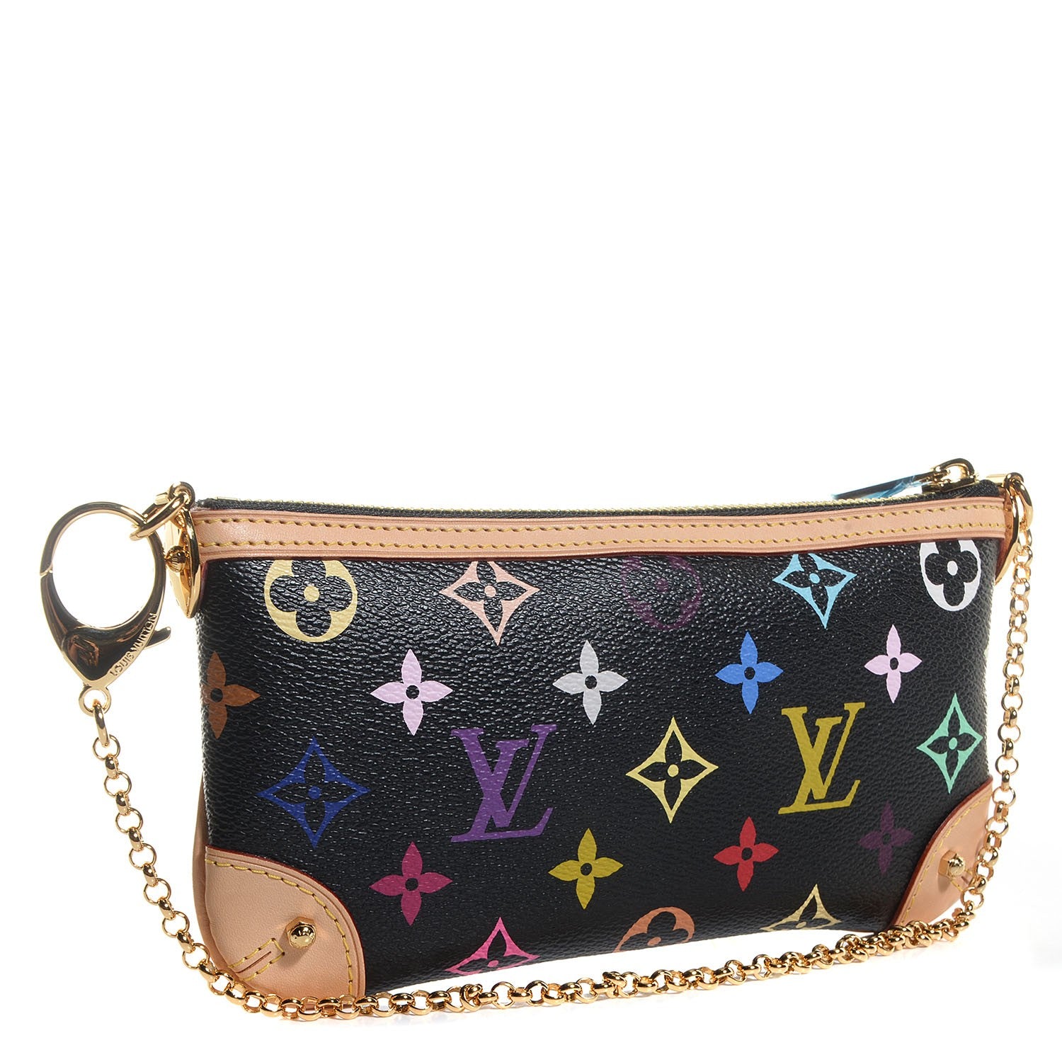 Louis Vuitton Monogram Multicolor Pochette Milla MM Black 3 of 8