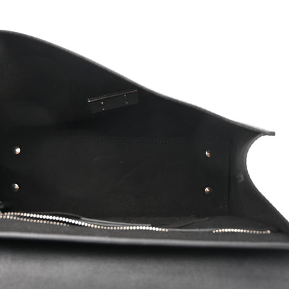 Givenchy Grained Calfskin Studded Small Shark Lock Satchel Black 5 of 10