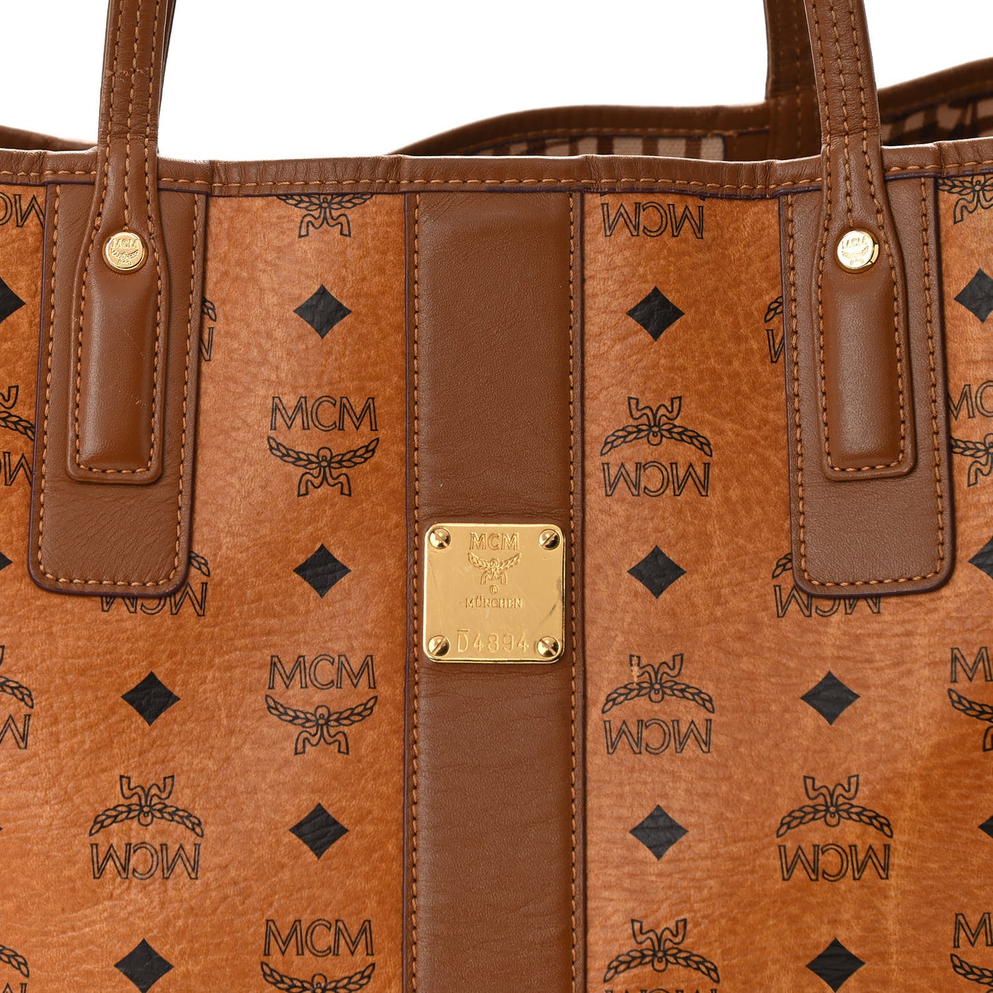 Visetos Medium Liz Reversible Shopper Tote Cognac