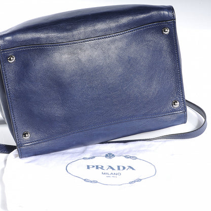 Prada Glace Calf Twin Pocket Tote Baltico 9 of 9