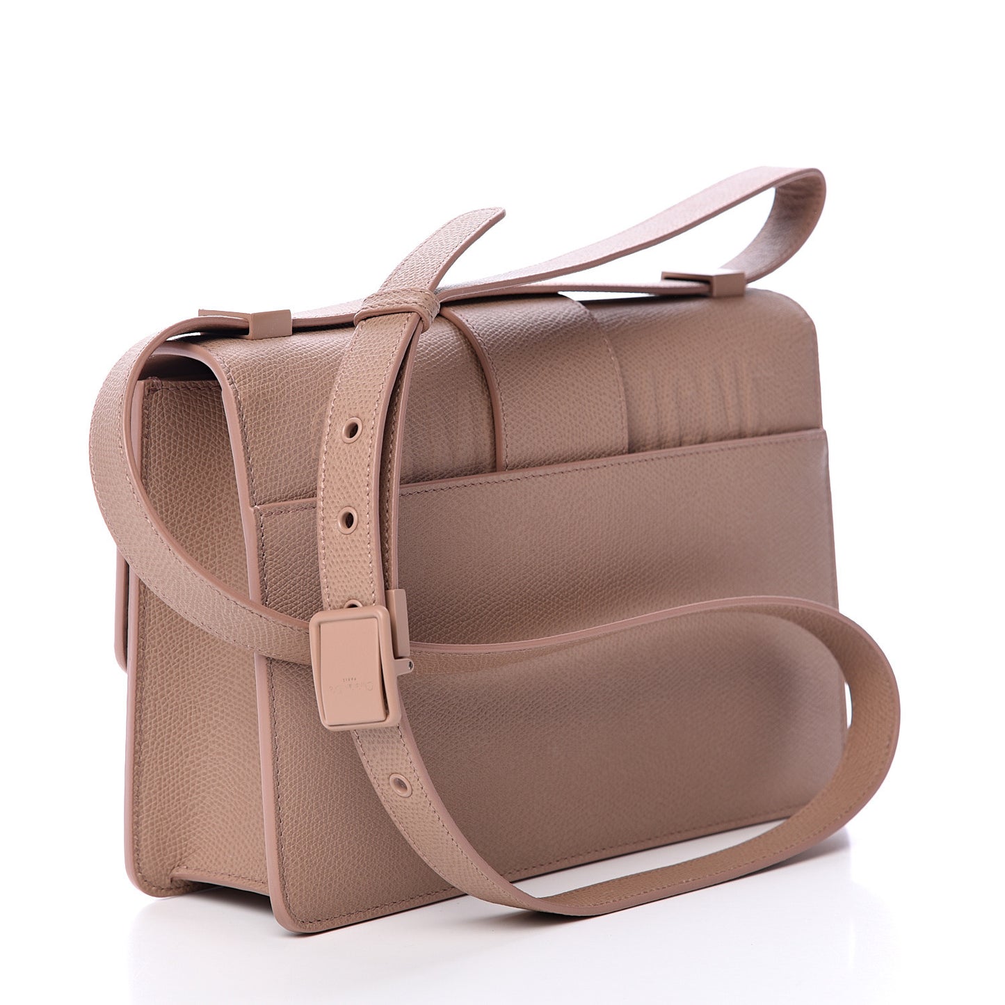 Ultra Matte Grained Calfskin 30 Montaigne Flap Bag Blush
