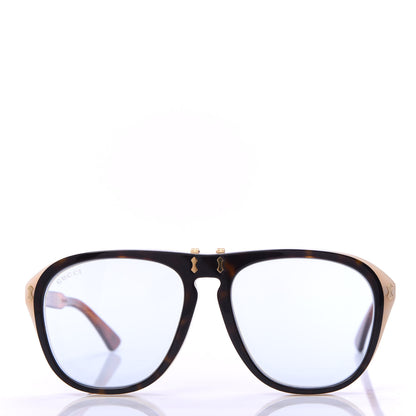 Gucci Aviator Flip Up Sunglasses GG0087S Havana 3 of 9