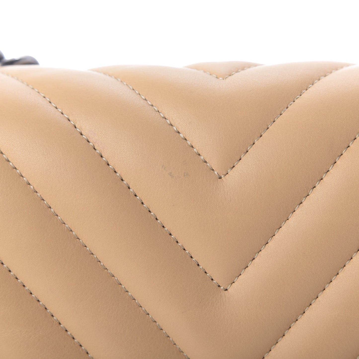 Calfskin Chevron Medium Boy Flap Beige