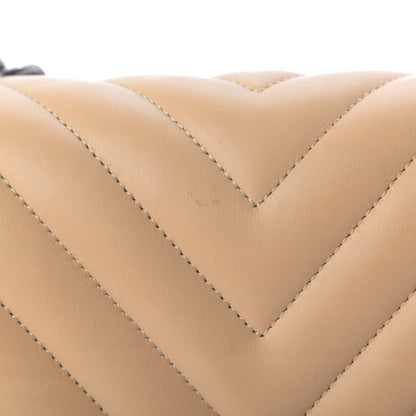 Chanel Calfskin Chevron Medium Boy Flap Beige 10 of 10