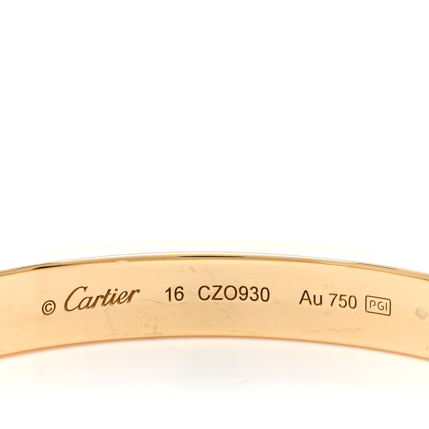 18K Yellow Gold Diamond LOVE Paved Bracelet 16