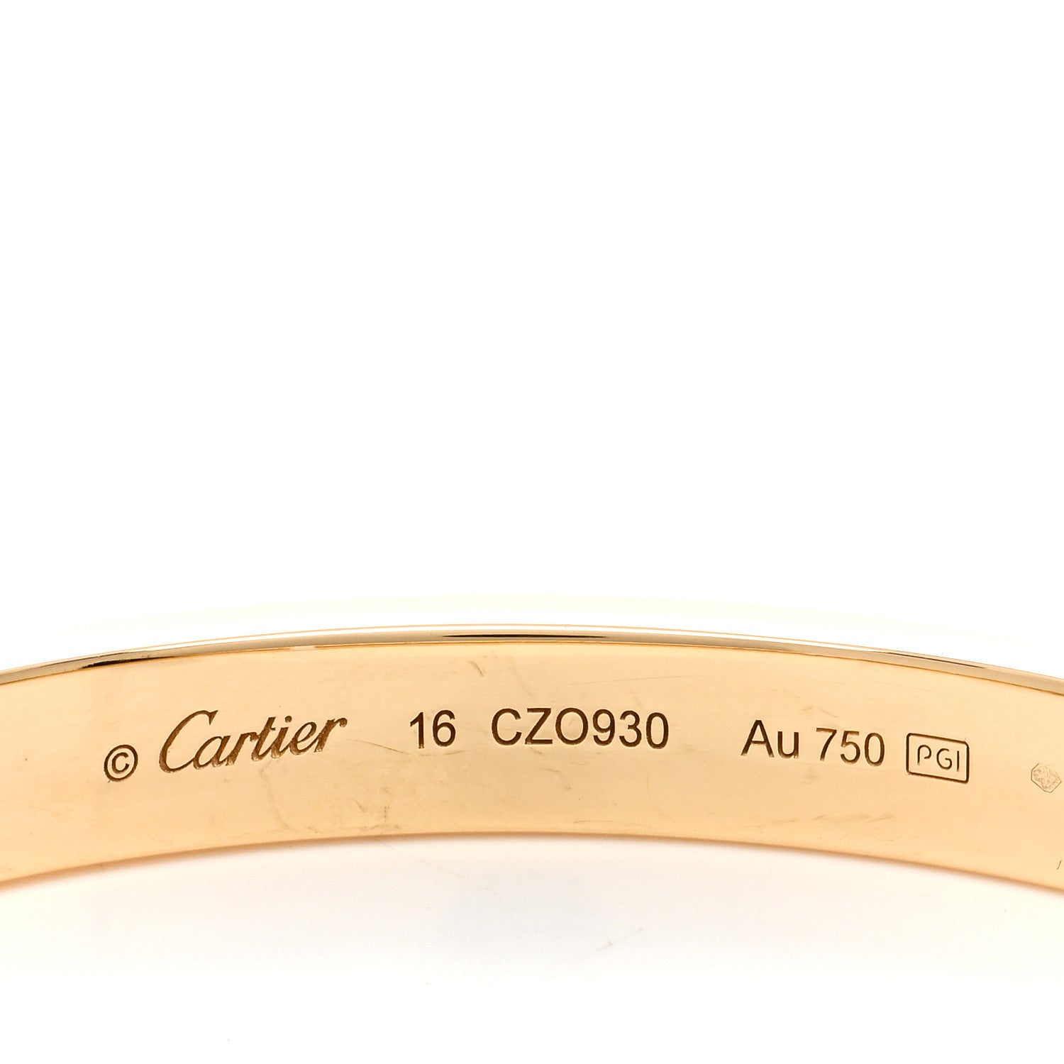 Cartier 18K Yellow Gold Diamond LOVE Paved Bracelet 16 3 of 4