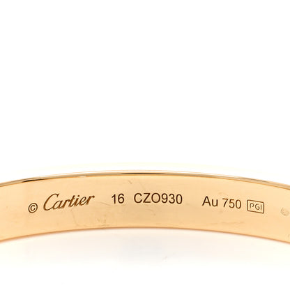 Cartier 18K Yellow Gold Diamond LOVE Paved Bracelet 16 3 of 4