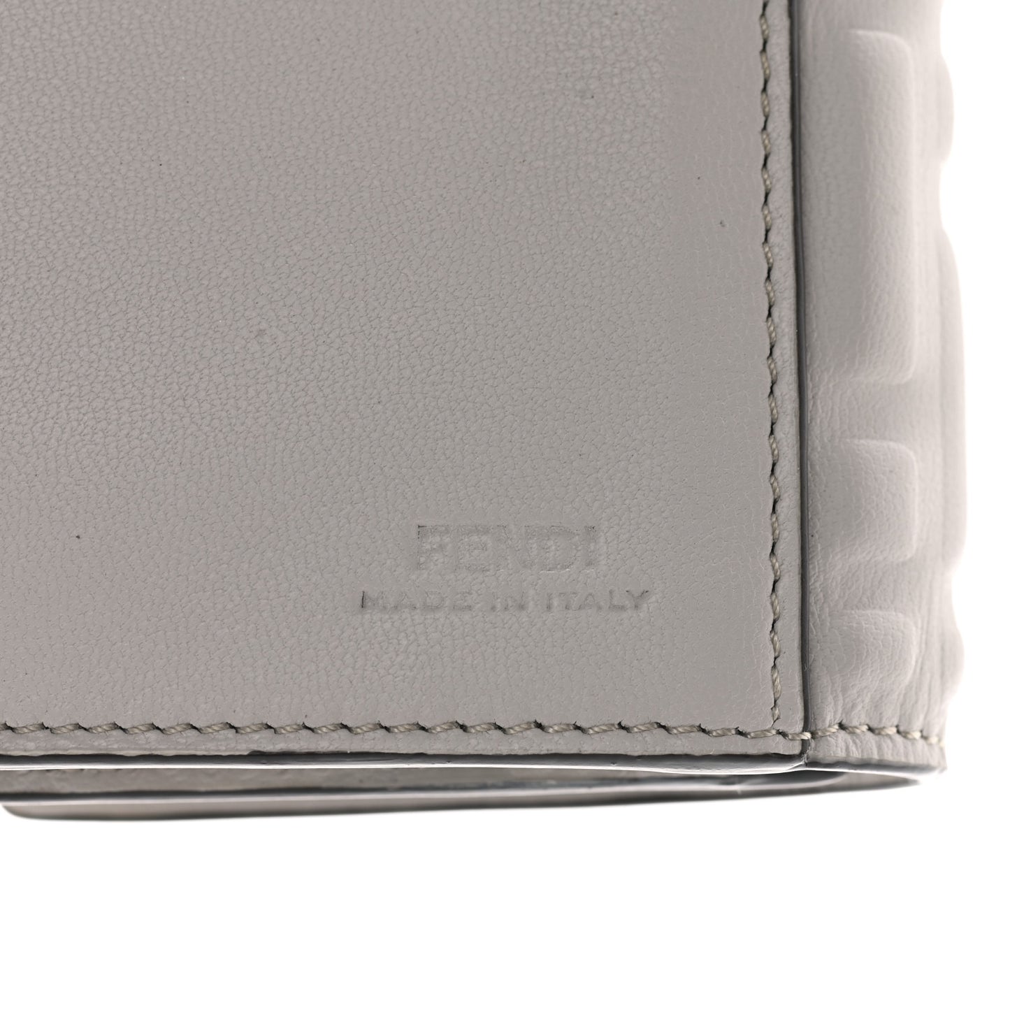 Nappa Matisse FF Embossed Medium Wallet Ghiaia