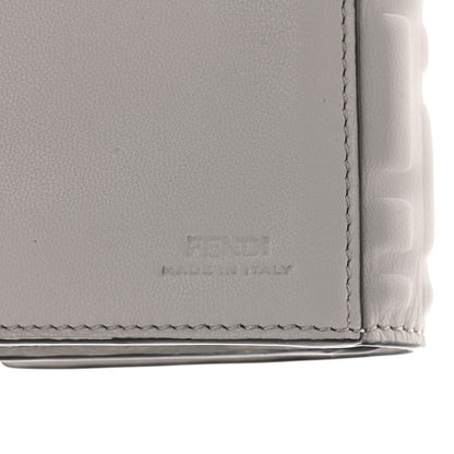 Fendi Nappa Matisse FF Embossed Medium Wallet Ghiaia 6 of 7