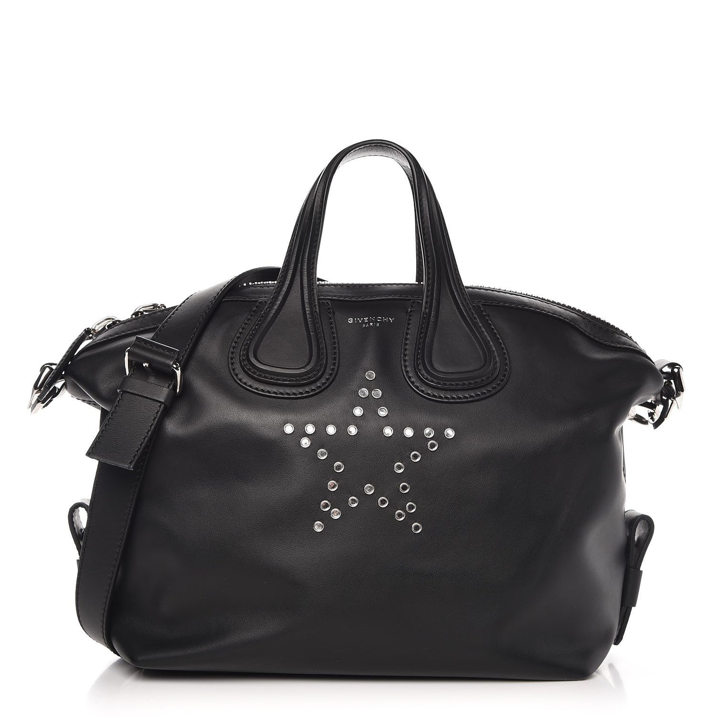 Calfskin Studded Star Small Nightingale Black