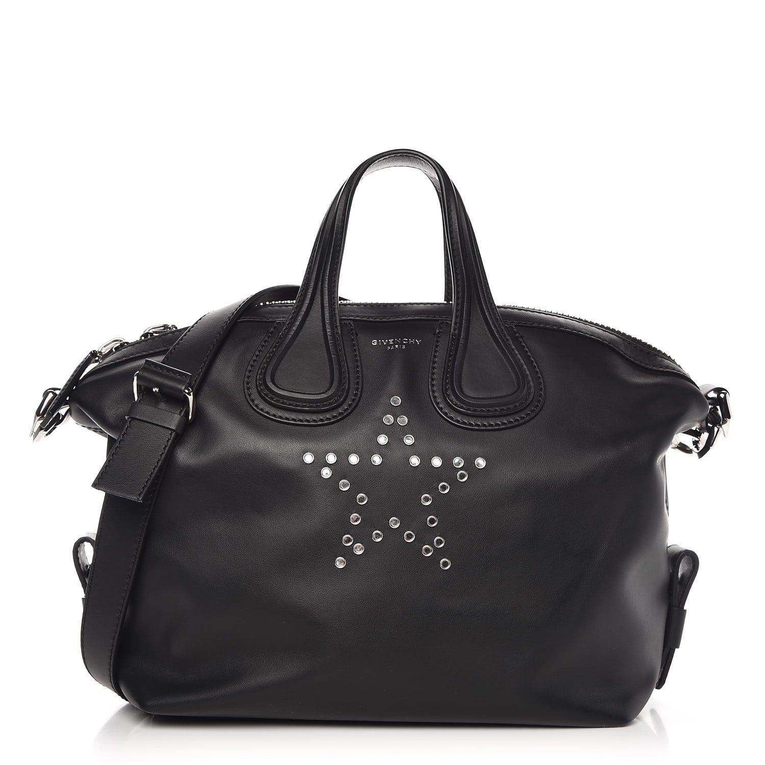 Givenchy Calfskin Studded Star Small Nightingale Black 1 of 8