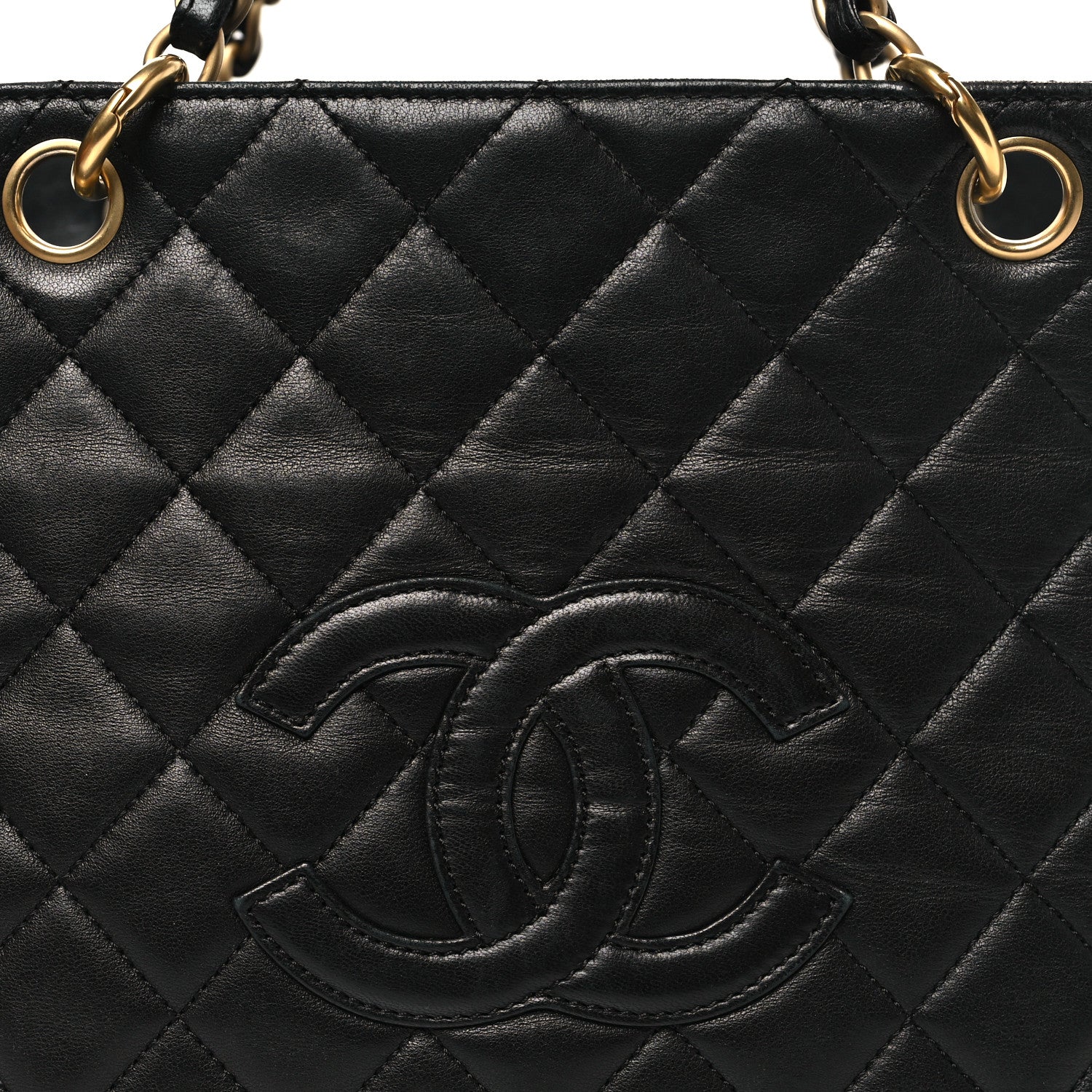 Chanel Lambskin Quilted Petit Timeless Tote PTT Black 9 of 13