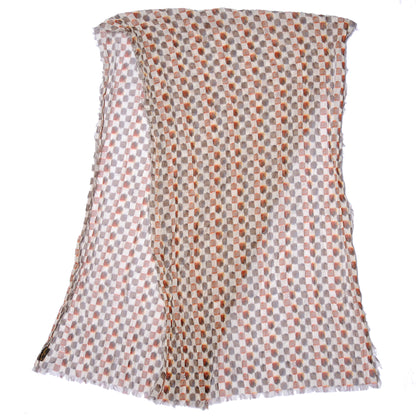 Louis Vuitton Cotton Painted Damier Etole Stole Scarf Marron 3 of 5