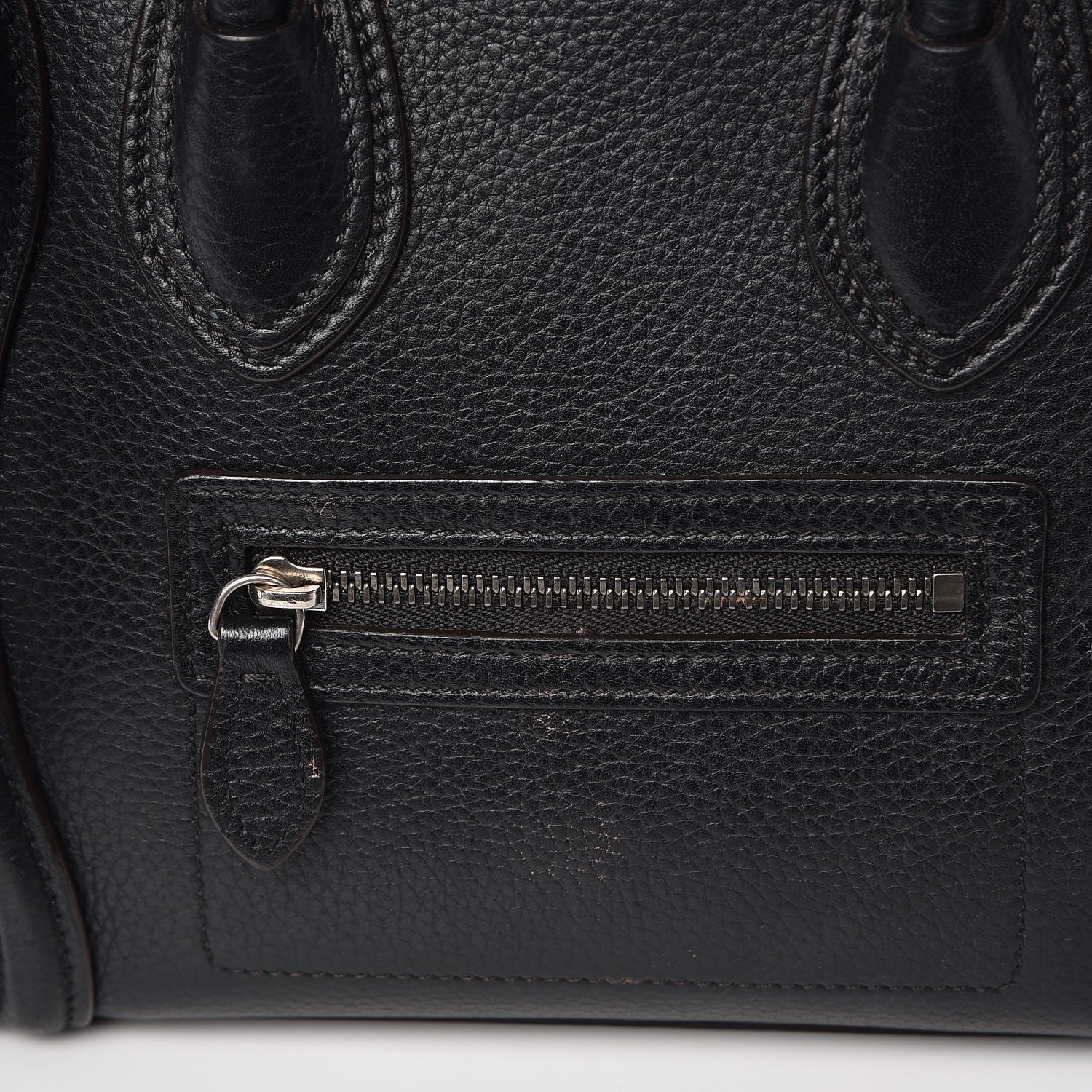 Celine Drummed Calfskin Nano Luggage Black 12 of 16