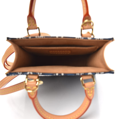 Louis Vuitton Jacquard Since 1854 Petit Sac Plat Blue 5 of 9